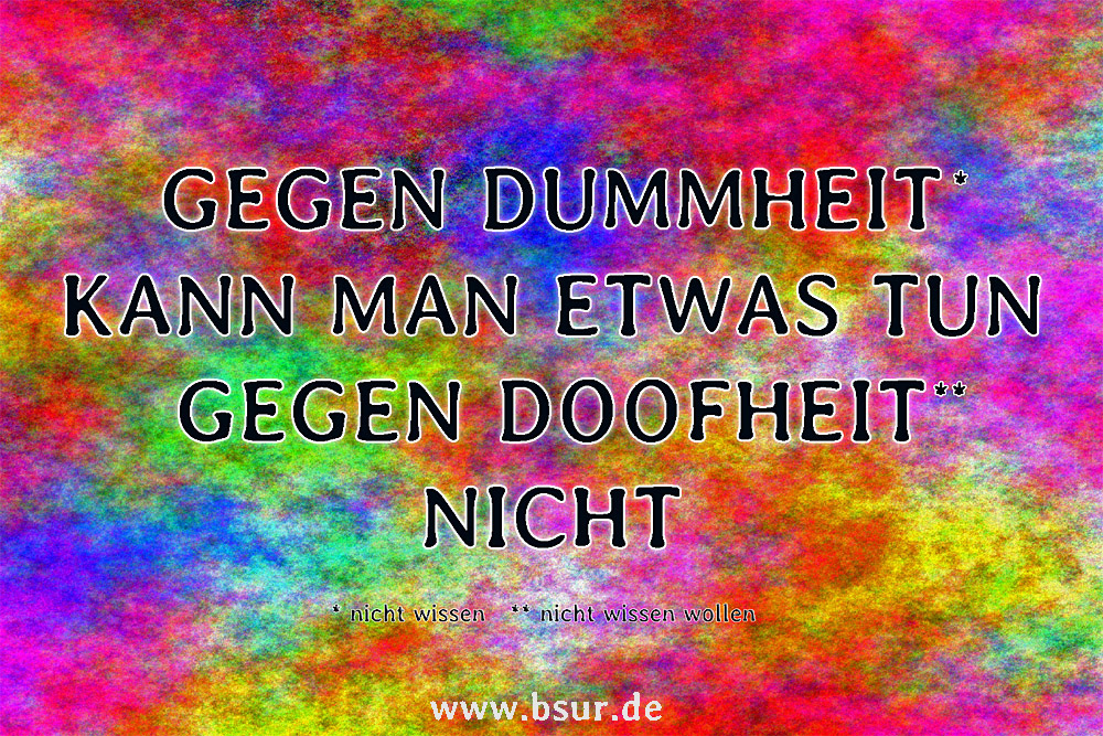 dumm oder doof