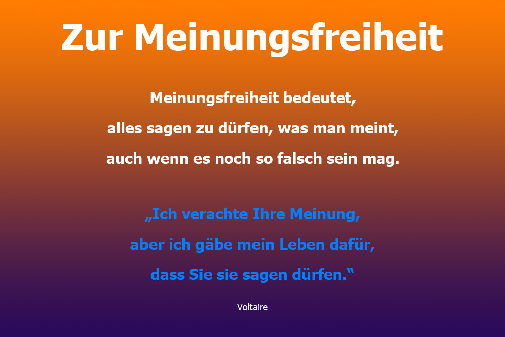 Meinungsfreiheit Meinungsfreiheit