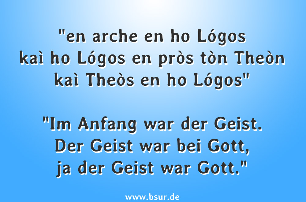 Am Anfang war der Geist Am Anfang war der Geist