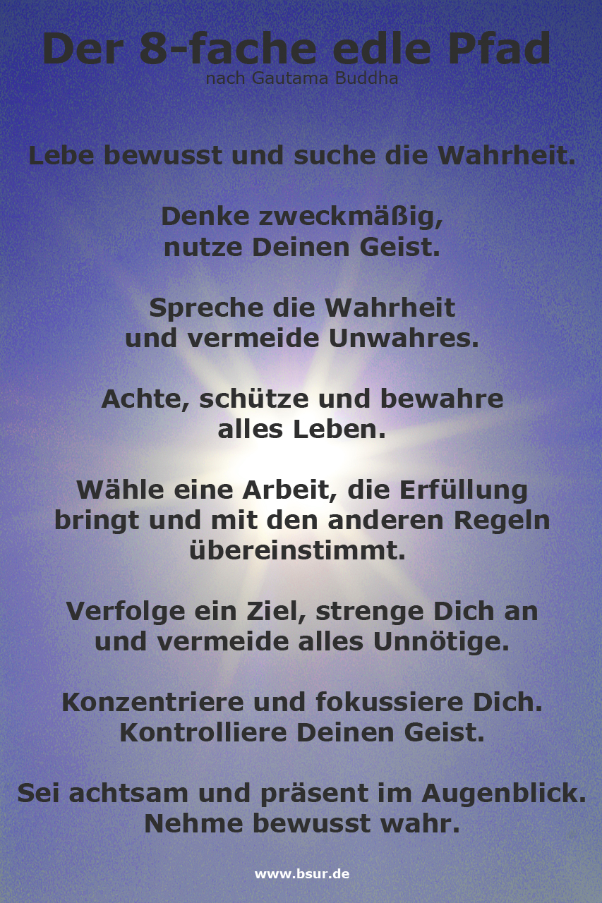 der achtfache edle Pfad Der achtfache edle Pfad